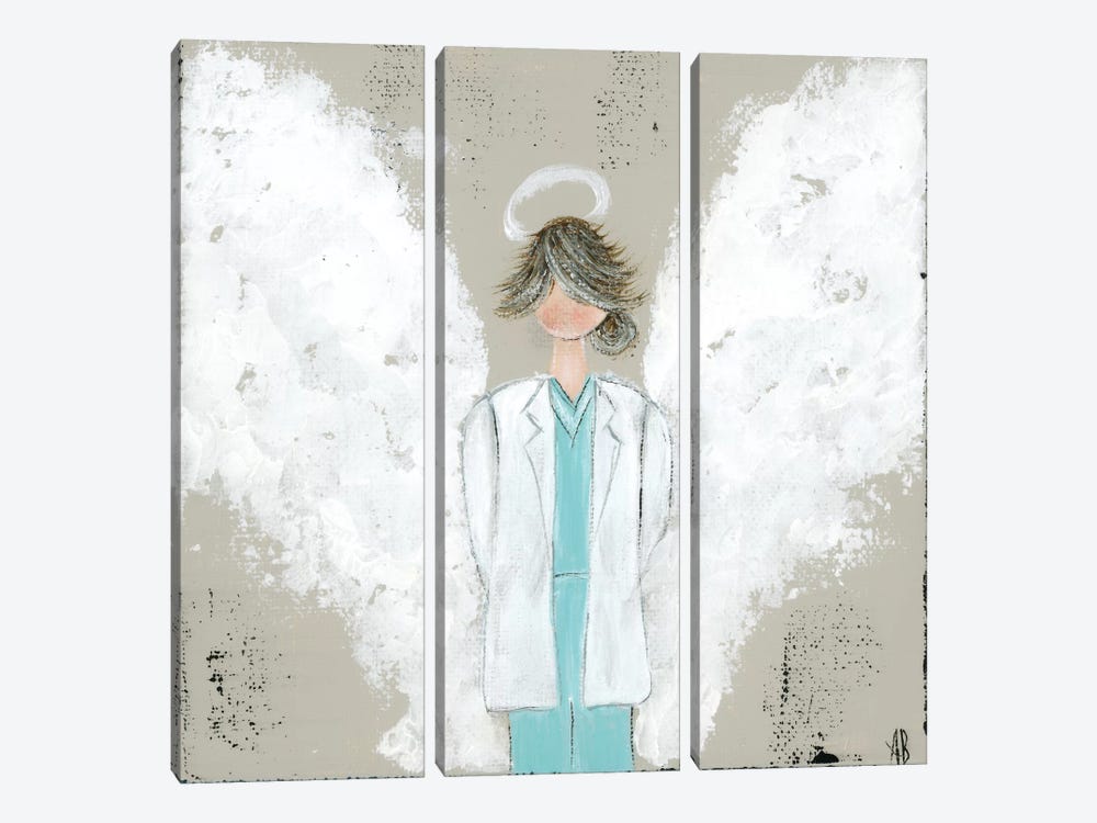 Female Doctor Angel by Ashley Bradley 3-piece Canvas Print
