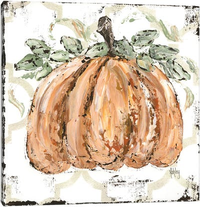 Orange Pumpkin Canvas Art Print - Food Art