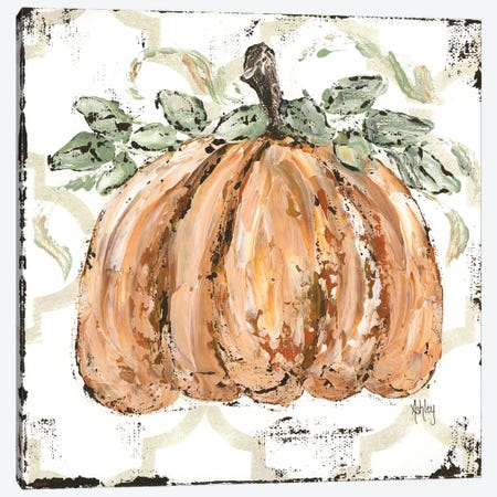 Orange Pumpkin Canvas Print #ASB192} by Ashley Bradley Art Print