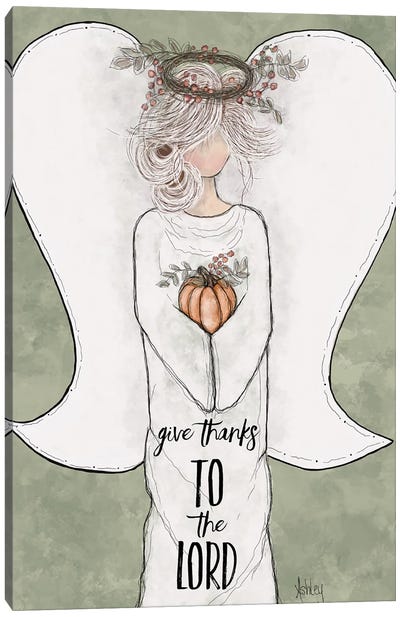 Give Thanks Canvas Art Print - Thanksgiving Art