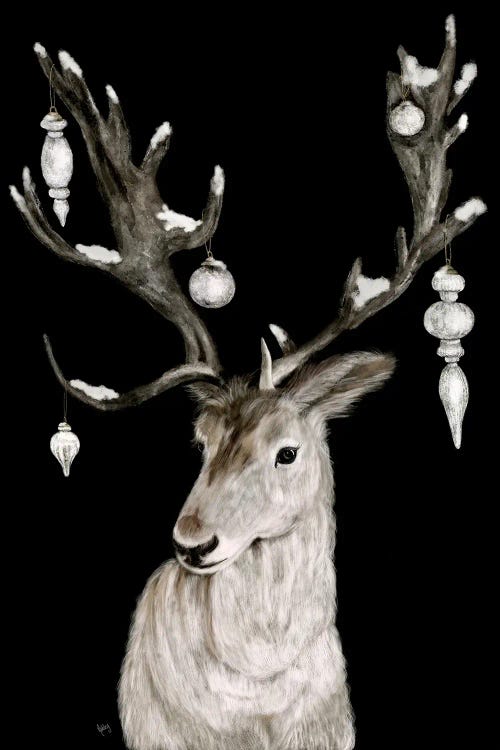 Merry Christmas Deer by Ashley Bradley canvas print