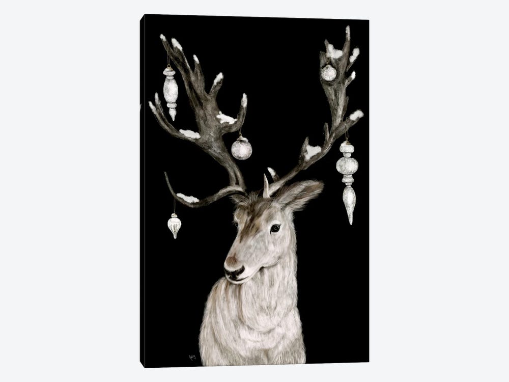 Merry Christmas Deer by Ashley Bradley 1-piece Canvas Art