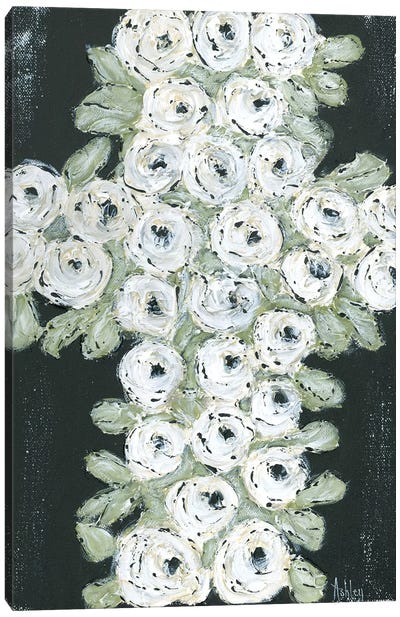 Flower Cross Canvas Art Print - Ashley Bradley