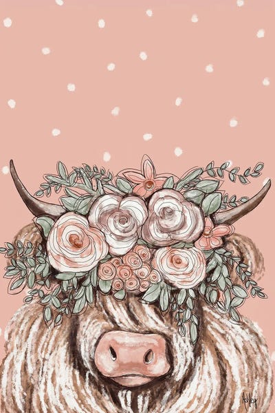 Fine Art Print: Boho Cow II by Ashley Bradley