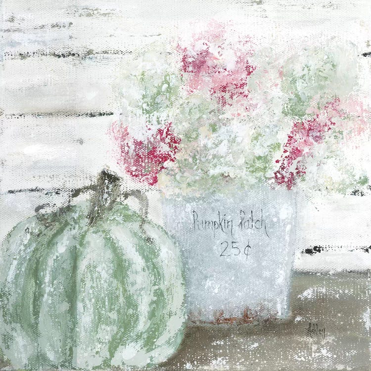 Green Pumpkin Floral by Ashley Bradley wall art