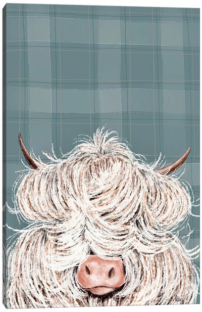 Shaggy Cow Canvas Art Print - Ashley Bradley