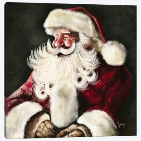 Silly Santa Canvas Print #ASB251} by Ashley Bradley Canvas Art