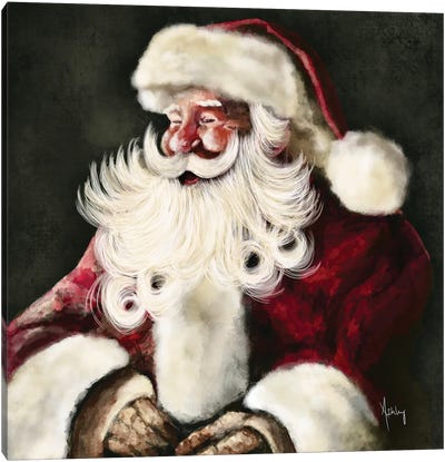 Silly Santa Canvas Art Print - Christmas Classics