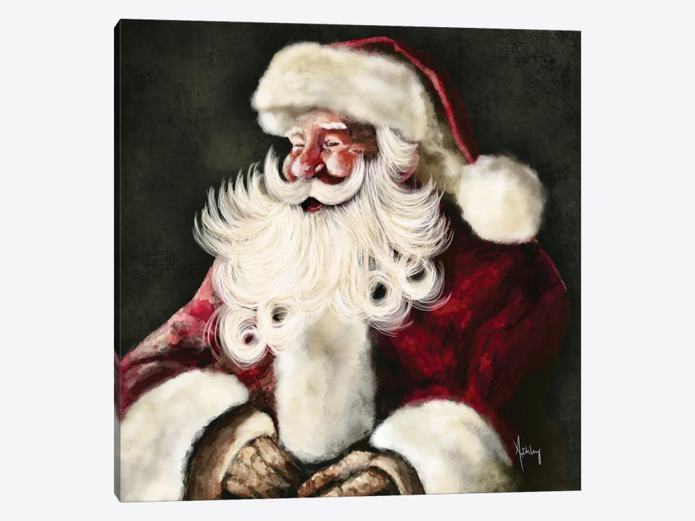 Silly Santa by Ashley Bradley 1-piece Canvas Print