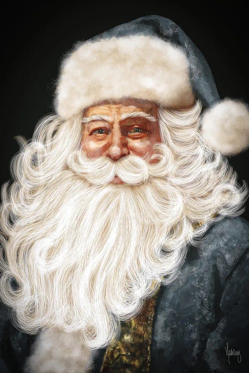 Blue Santa by Ashley Bradley wall art