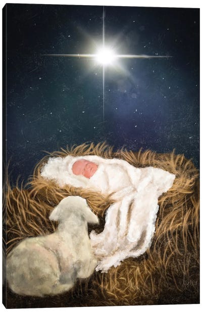 O Come Let Us Adore Him Canvas Art Print - Religious Christmas Art