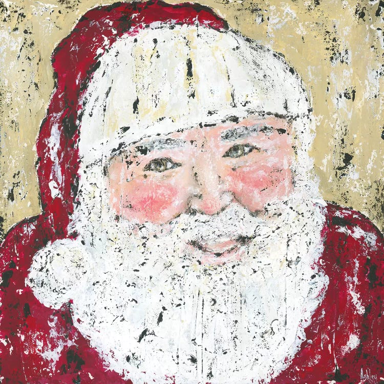 Jolly Santa by Ashley Bradley wall art