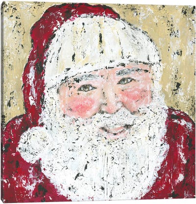 Jolly Santa Canvas Art Print - Santa Claus Art