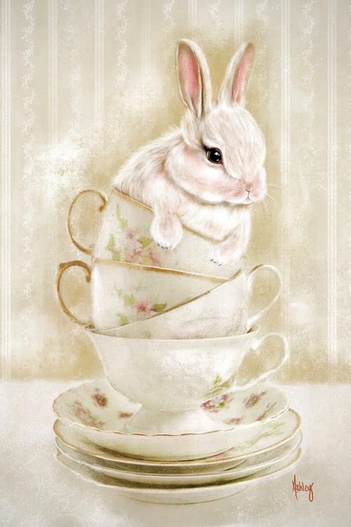 Bunny Cups by Ashley Bradley wall art