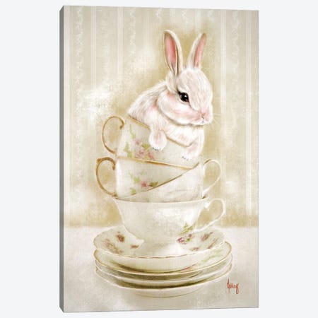 Bunny Cups Canvas Print #ASB261} by Ashley Bradley Canvas Print