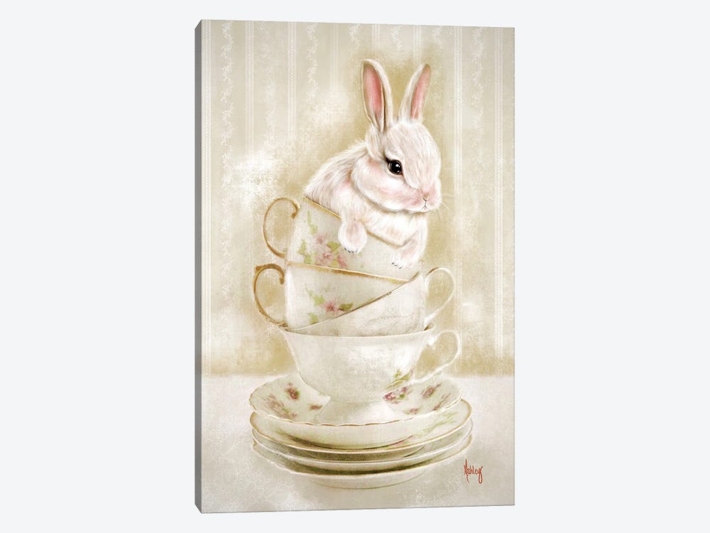 Bunny Cups by Ashley Bradley 1-piece Canvas Art