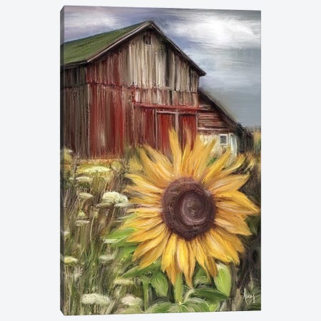 Sunflower Field Canvas Print #ASB262} by Ashley Bradley Canvas Art Print
