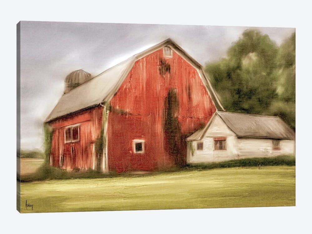 Old Red Barn by Ashley Bradley 1-piece Canvas Artwork
