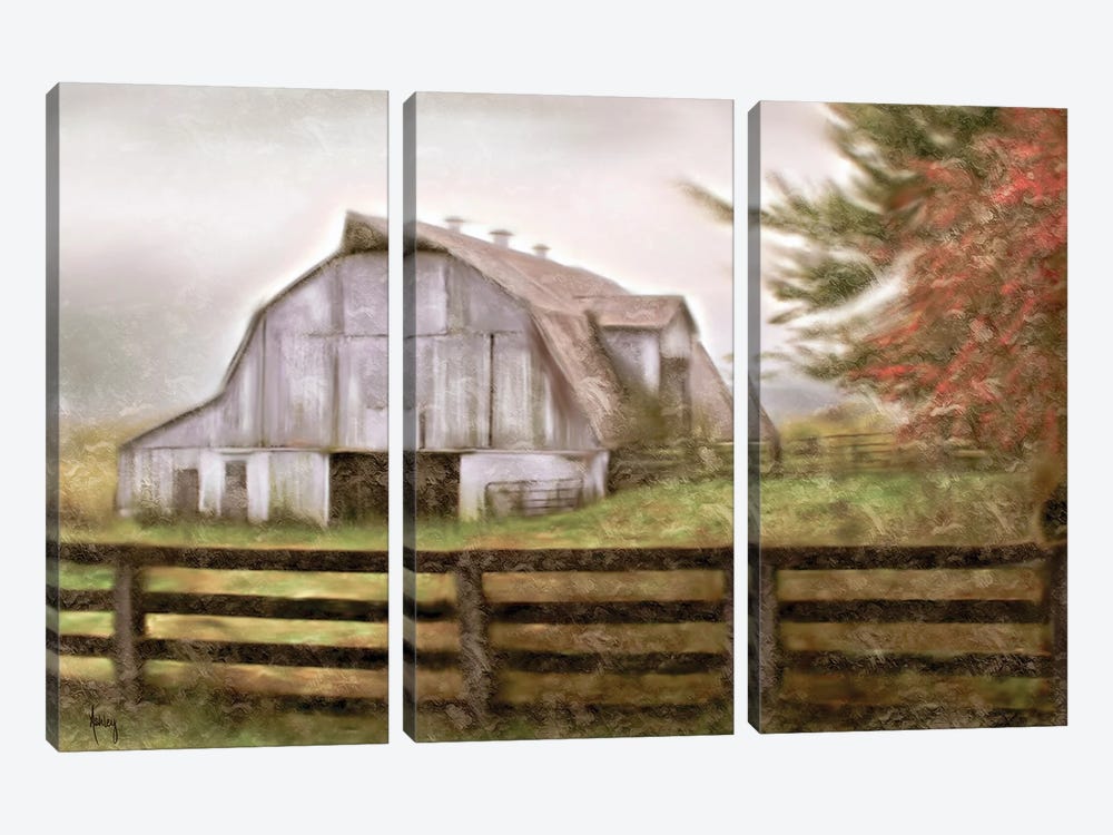 Rustic Barn by Ashley Bradley 3-piece Canvas Art Print