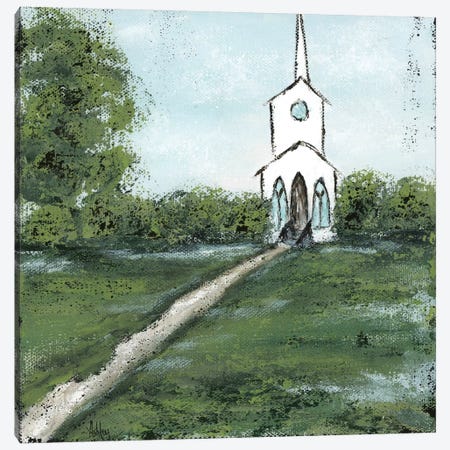 Little Country Church Canvas Print #ASB26} by Ashley Bradley Canvas Art Print