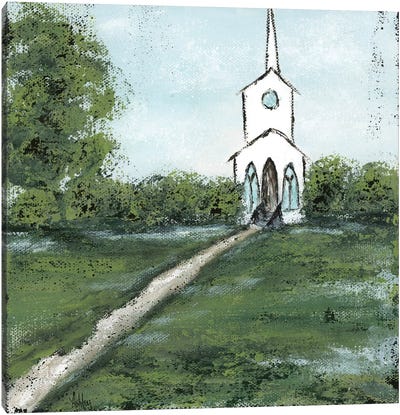 Little Country Church Canvas Art Print - Ashley Bradley