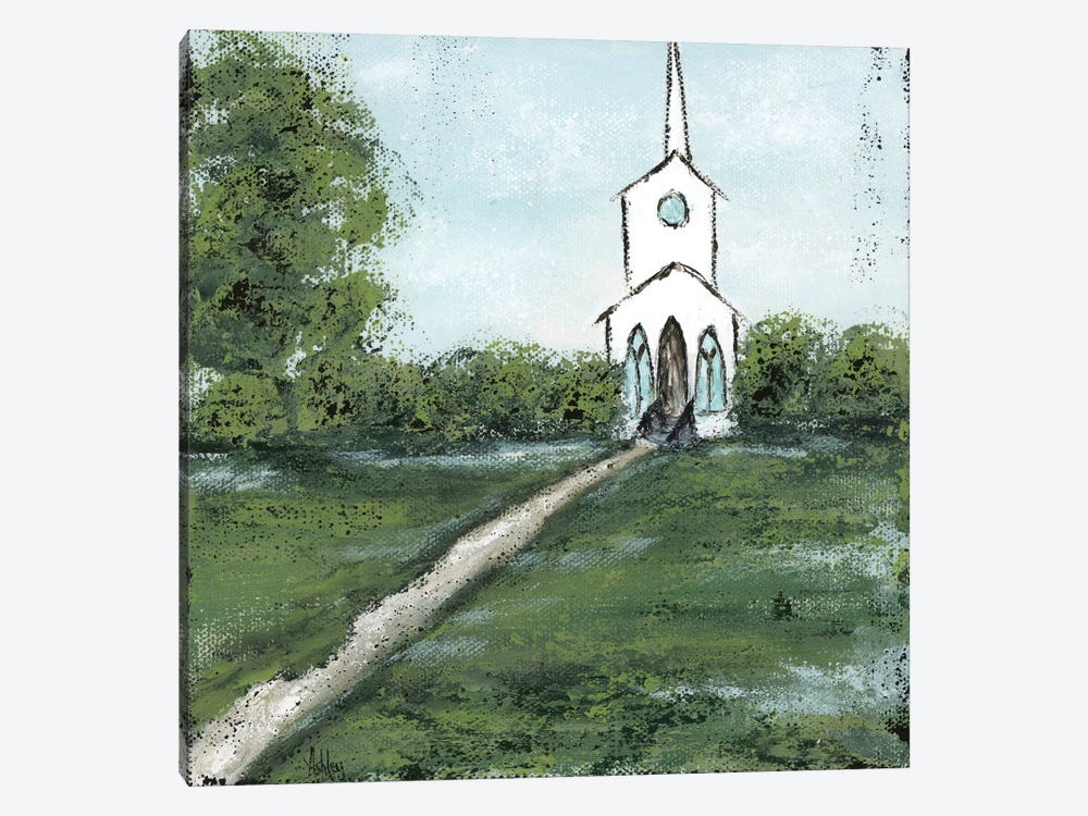 Little Country Church by Ashley Bradley 1-piece Canvas Print