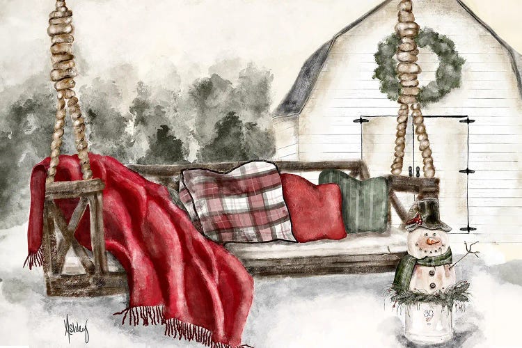 Winter Porch Swing by Ashley Bradley wall art