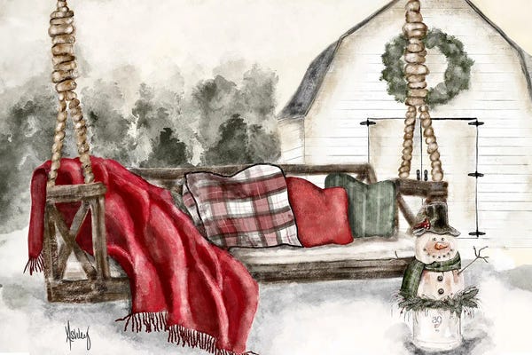 Farms: Winter Porch Swing by Ashley Bradley