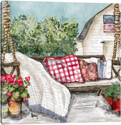 Summer Porch Swing Canvas Art Print - Ashley Bradley