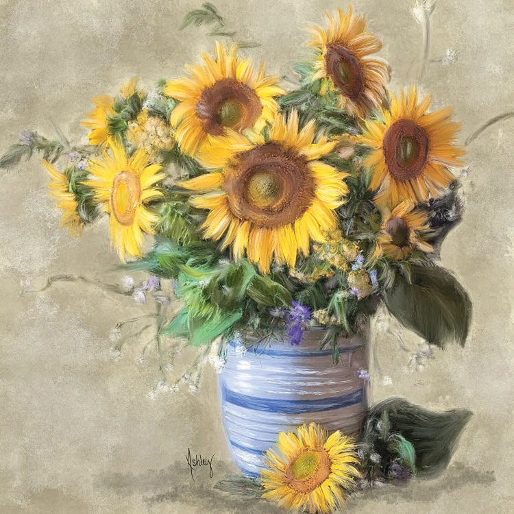 Sunflower Still Life by Ashley Bradley wall art