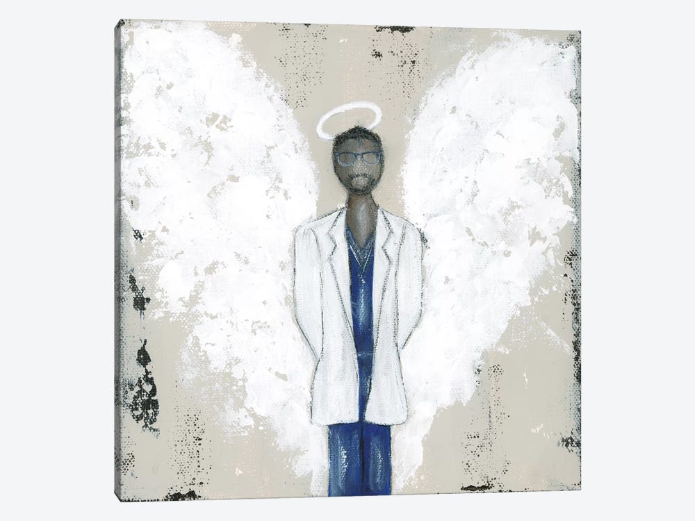 African American Doctor Angel by Ashley Bradley 1-piece Canvas Wall Art
