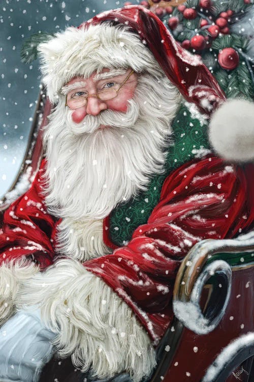 Santas Sleigh by Ashley Bradley wall art