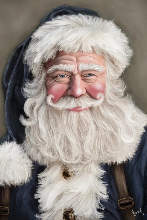 Blue Santa II by Ashley Bradley wall art