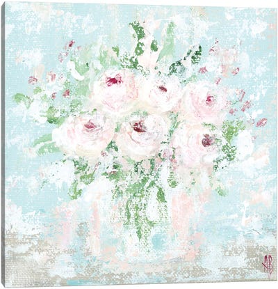 Pink Floral Canvas Art Print - Ashley Bradley