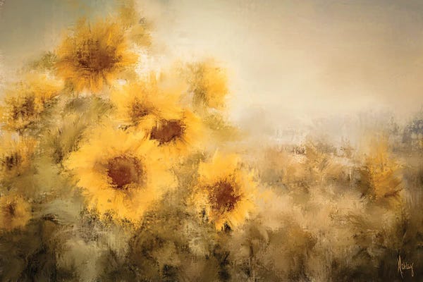 Abstract Floral & Botanical: Fall Sunflowers by Ashley Bradley