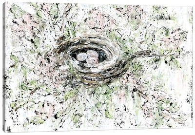 Spring Bird Nest Canvas Art Print - Nests