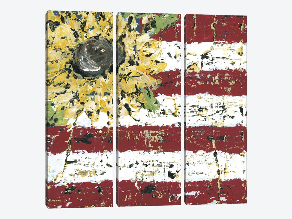 Sunflower Flag by Ashley Bradley 3-piece Art Print