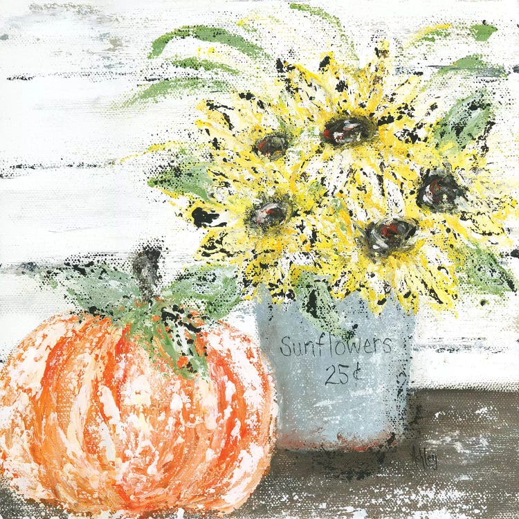 Sunflowers Pumpkin by Ashley Bradley wall art