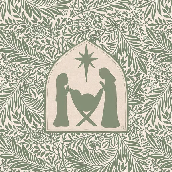 Green Nativity Silhoutte