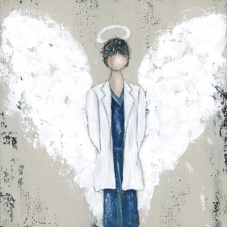 White Doctor Angel by Ashley Bradley wall art