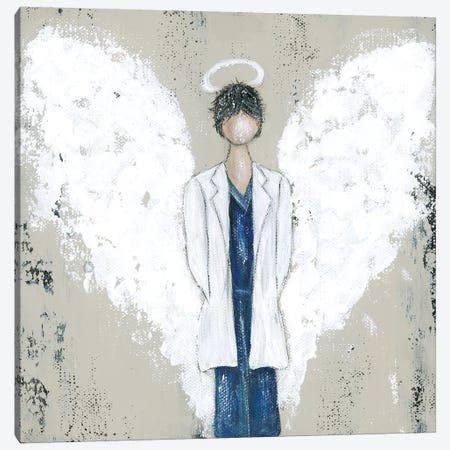 White Doctor Angel Canvas Print #ASB40} by Ashley Bradley Canvas Wall Art