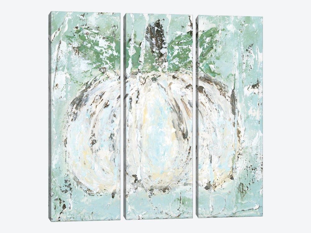 White Pumpkin by Ashley Bradley 3-piece Canvas Artwork