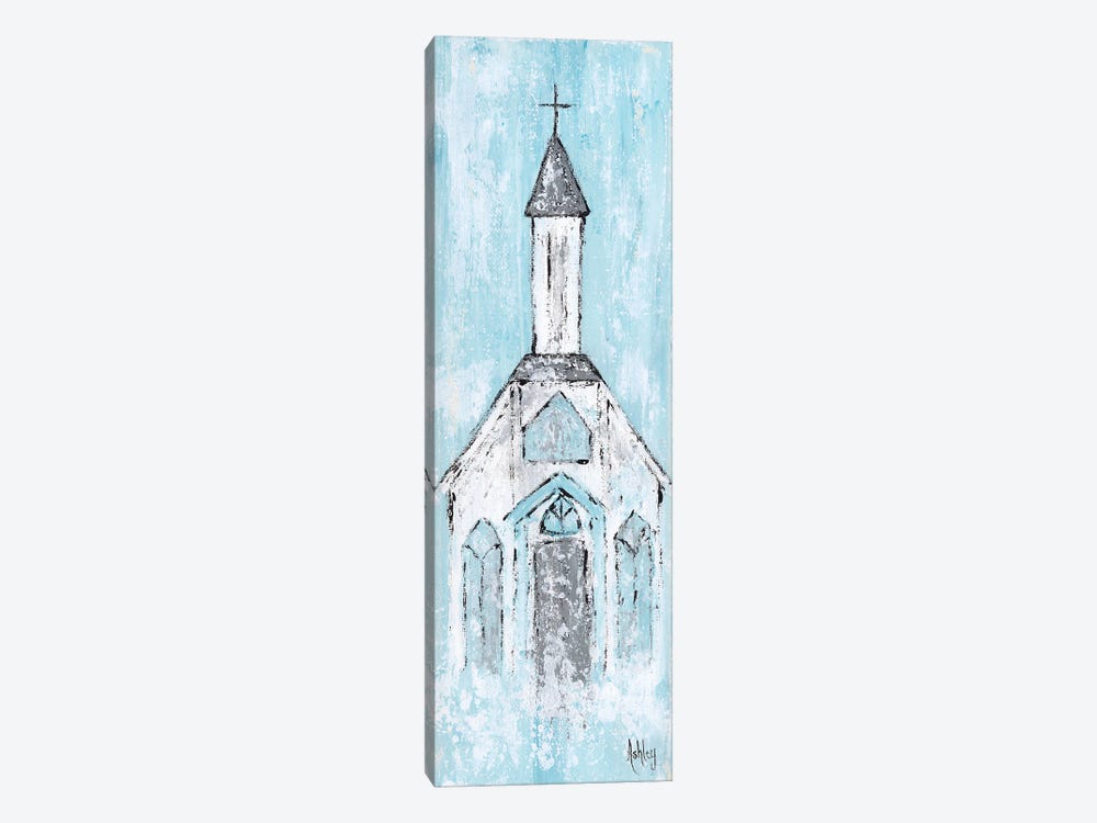 Abstract White Chapel by Ashley Bradley 1-piece Canvas Art