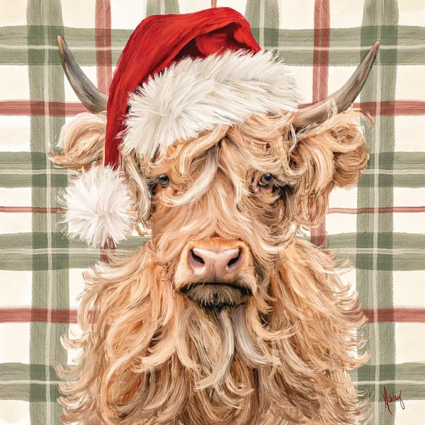 Ashley Bradley: Christmas Highland Cow by Ashley Bradley