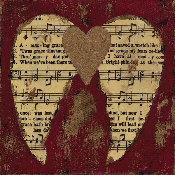 Music Notes: Amazing Grace Red Bronze by Ashley Bradley