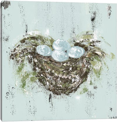 Bird Nest Canvas Art Print - Modern Farmhouse Décor