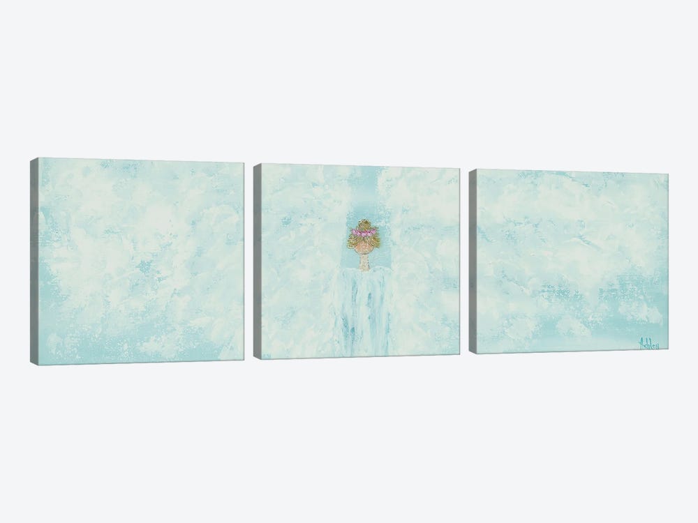 Blue Horizontal Angel by Ashley Bradley 3-piece Canvas Print