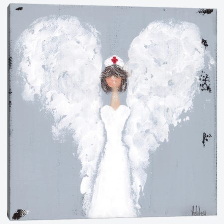 Brunette Nurse Canvas Print #ASB64} by Ashley Bradley Canvas Print