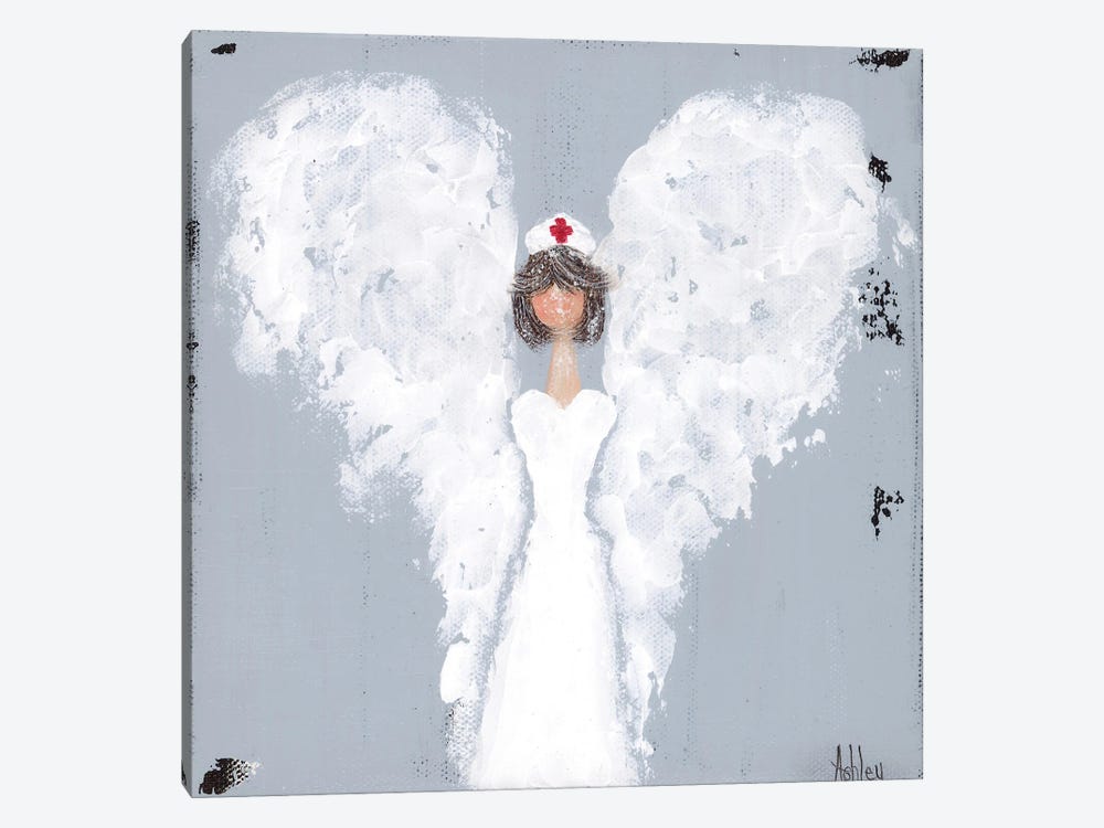 Brunette Nurse by Ashley Bradley 1-piece Canvas Art Print