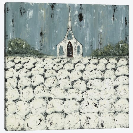 Church Cotton Fields Canvas Print #ASB65} by Ashley Bradley Art Print